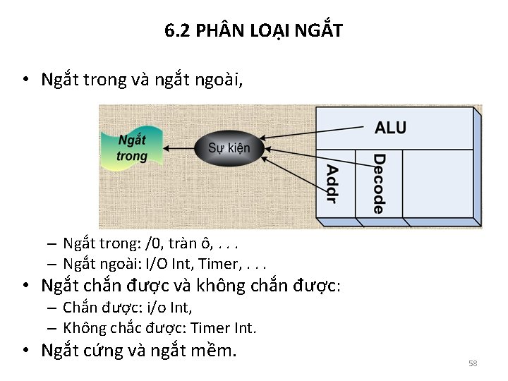 6. 2 PH N LOẠI NGẮT • Ngắt trong và ngắt ngoài, – Ngắt