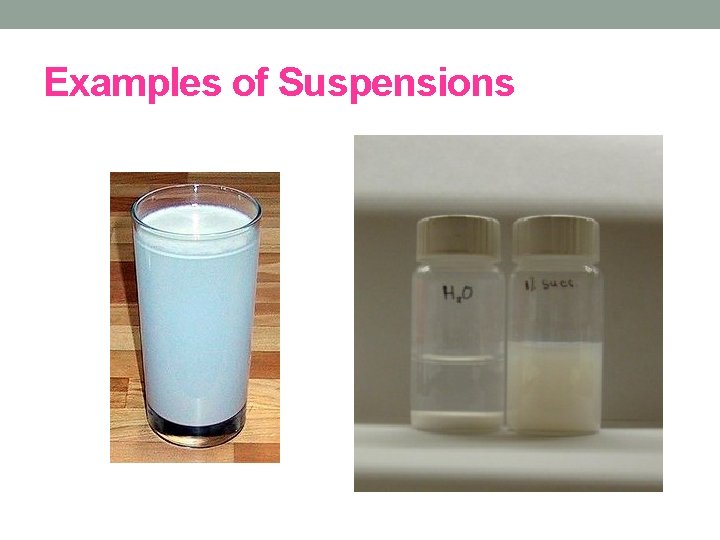 Examples of Suspensions Examples of Suspensions