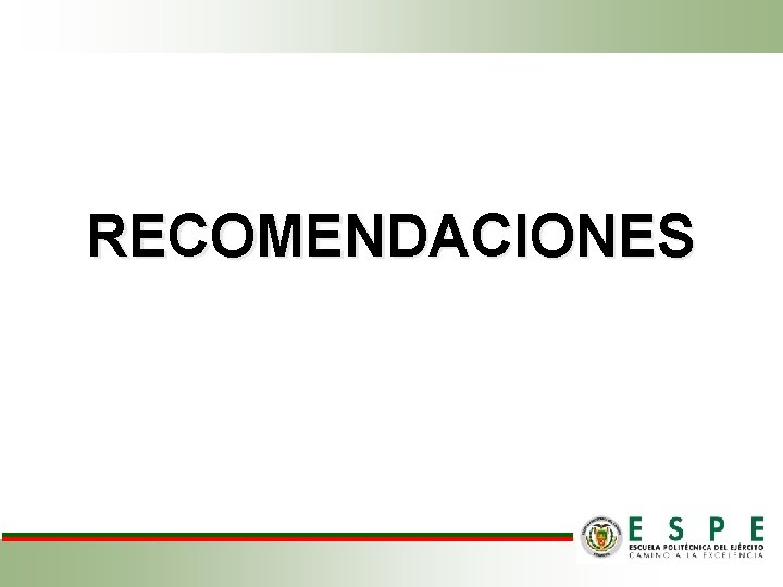 RECOMENDACIONES 