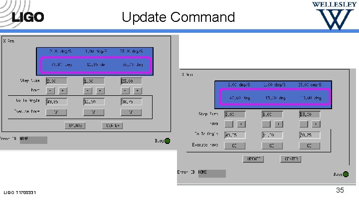 Update Command Update command run after the MPC was Power cycled (turned on and