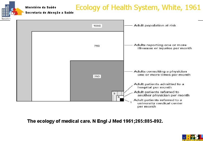 Ministério da Saúde Secretaria de Atenção a Saúde Ecology of Health System, White, 1961