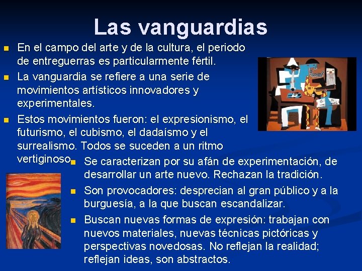 Las vanguardias y la Generacin del 27 Las