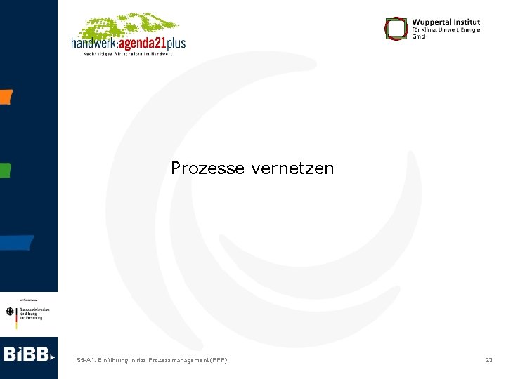 Prozesse vernetzen S 5 -A 1: Einführung in das Prozessmanagement (PPP) 23 