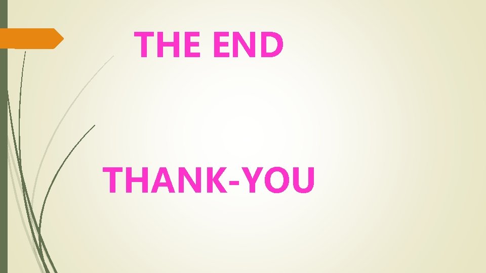 THE END THANK-YOU 