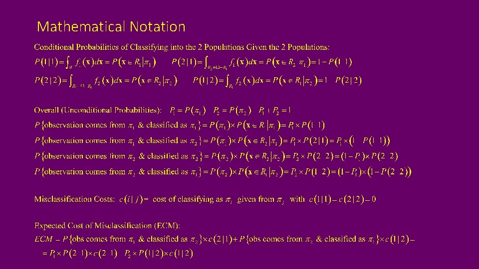 Mathematical Notation 