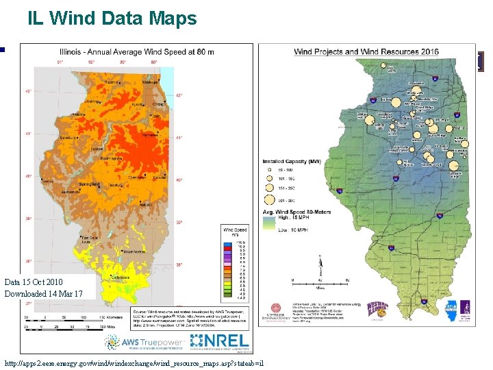 IL Wind Data Maps Data 15 Oct 2010 Downloaded 14 Mar 17 http: //apps