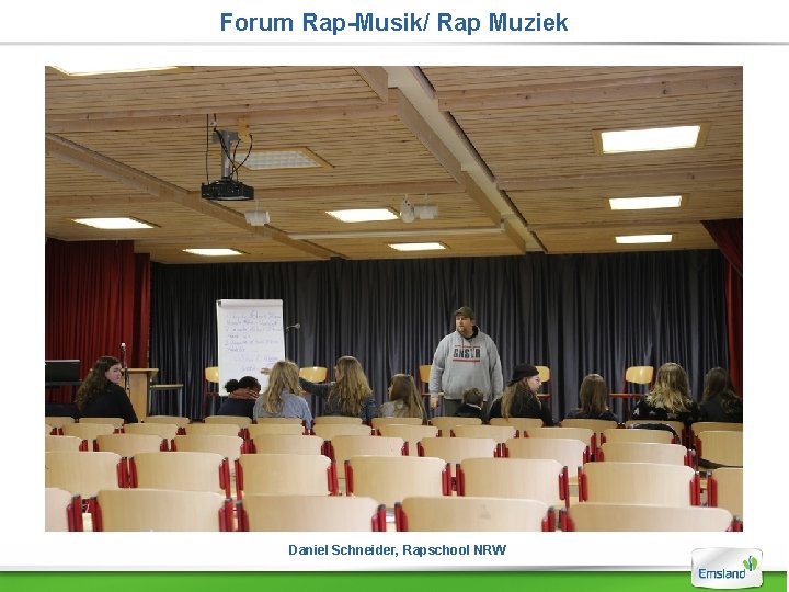Forum Rap-Musik/ Rap Muziek Daniel Schneider, Rapschool NRW 