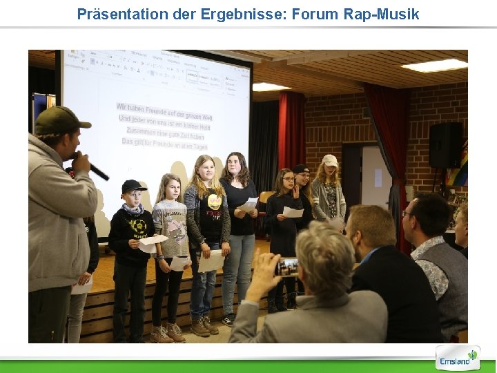 Präsentation der Ergebnisse: Forum Rap-Musik 