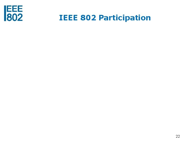 IEEE 802 Participation 22 