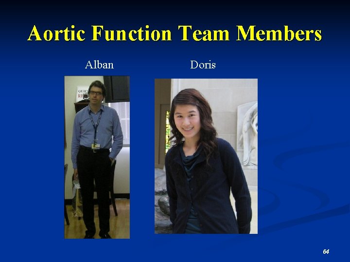 Aortic Function Team Members Alban Doris 64 