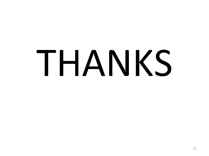 THANKS 71 THANKS 71