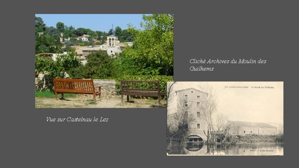 Cliché Archives du Moulin des Guilhems Vue sur Castelnau le Lez 