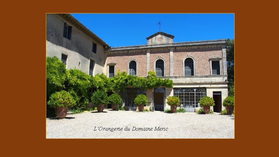 L’Orangerie du Domaine Meric 