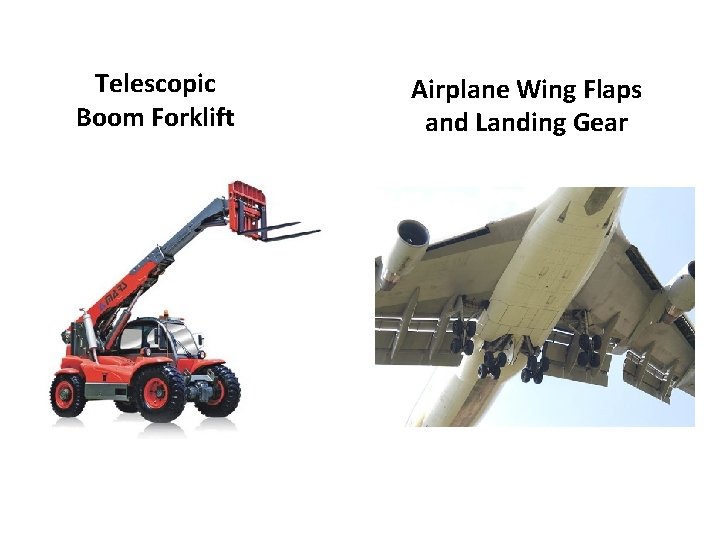 Telescopic Boom Forklift Airplane Wing Flaps and Landing Gear 