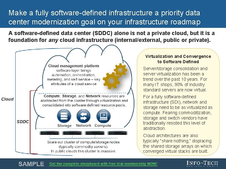 Make a fully software-defined infrastructure a priority data center modernization goal on your infrastructure