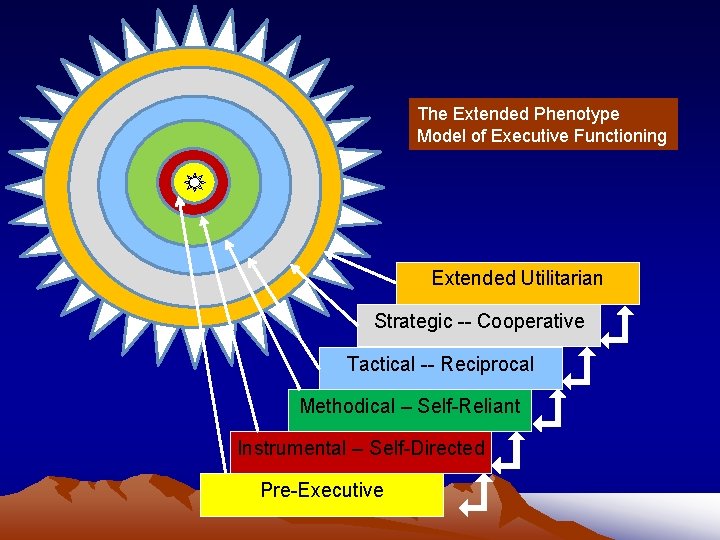 The Extended Phenotype Model of Executive Functioning ccc Extended Utilitarian Strategic -- Cooperative Tactical