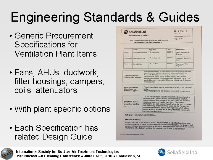 Engineering Standards & Guides • Generic Procurement Specifications for Ventilation Plant Items • Fans,