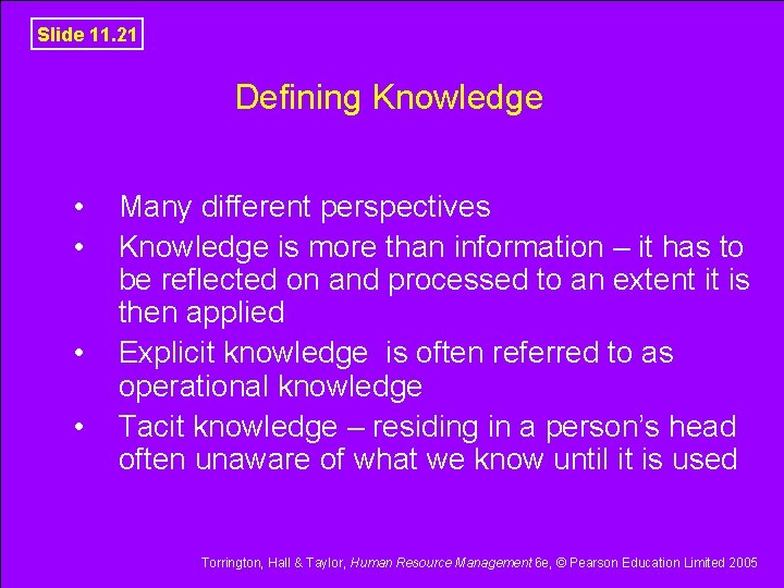 Slide 11. 21 Defining Knowledge • • Many different perspectives Knowledge is more than Slide 11. 21 Defining Knowledge • • Many different perspectives Knowledge is more than