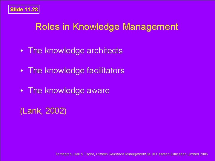 Slide 11. 28 Roles in Knowledge Management • The knowledge architects • The knowledge Slide 11. 28 Roles in Knowledge Management • The knowledge architects • The knowledge