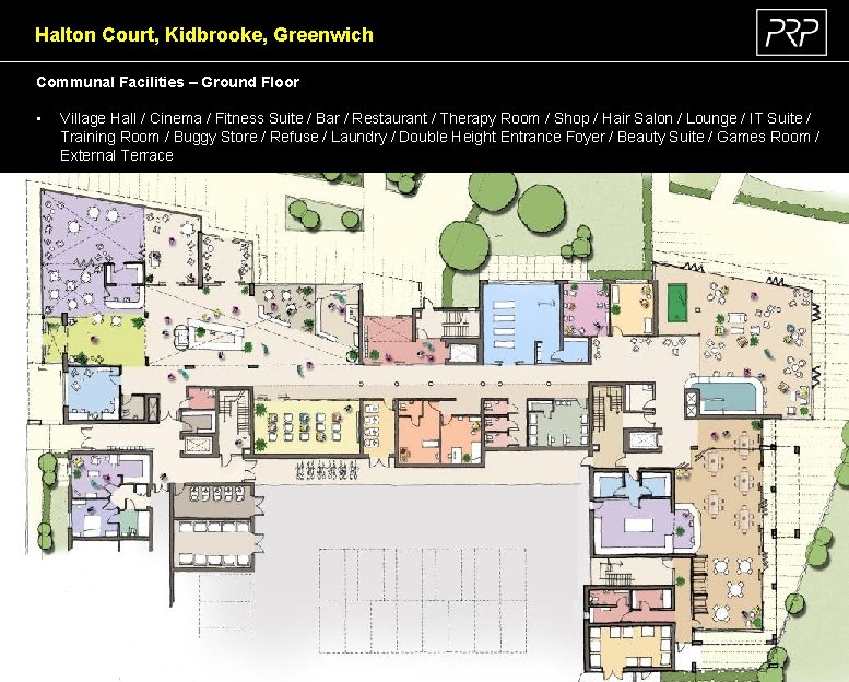 Halton Court, Kidbrooke, Greenwich Communal Facilities – Ground Floor • Village Hall / Cinema
