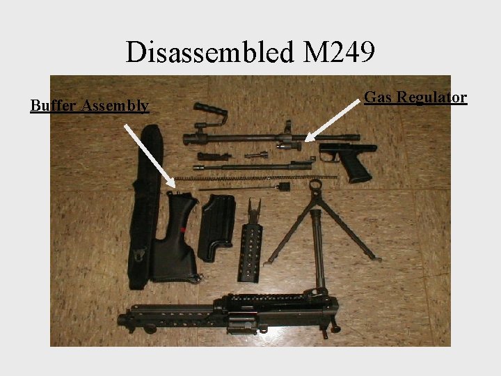 Disassembled M 249 Buffer Assembly Gas Regulator 