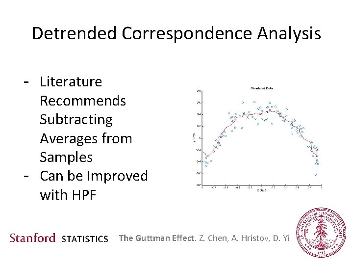 Detrended Correspondence Analysis - Literature Recommends Subtracting Averages from Samples - Can be Improved