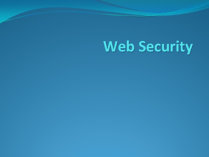Web Security 