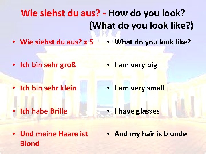 Wie siehst du aus? - How do you look? (What do you look like? Wie siehst du aus? - How do you look? (What do you look like?