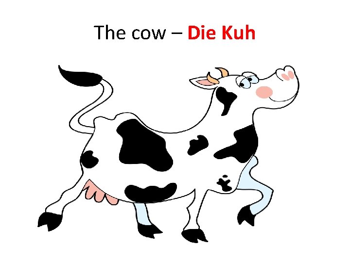 The cow – Die Kuh The cow – Die Kuh