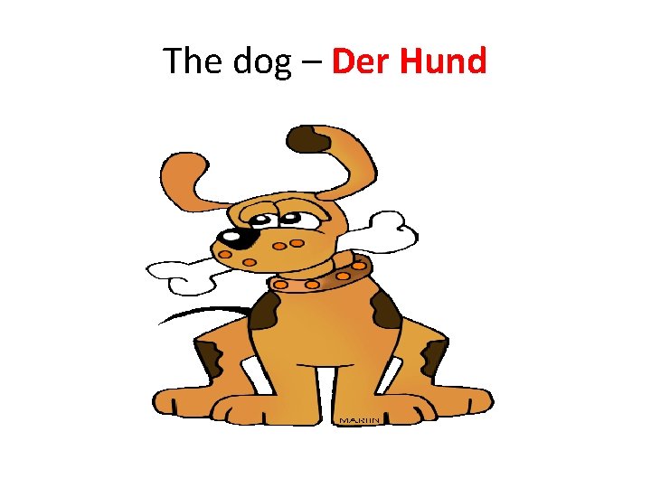 The dog – Der Hund The dog – Der Hund