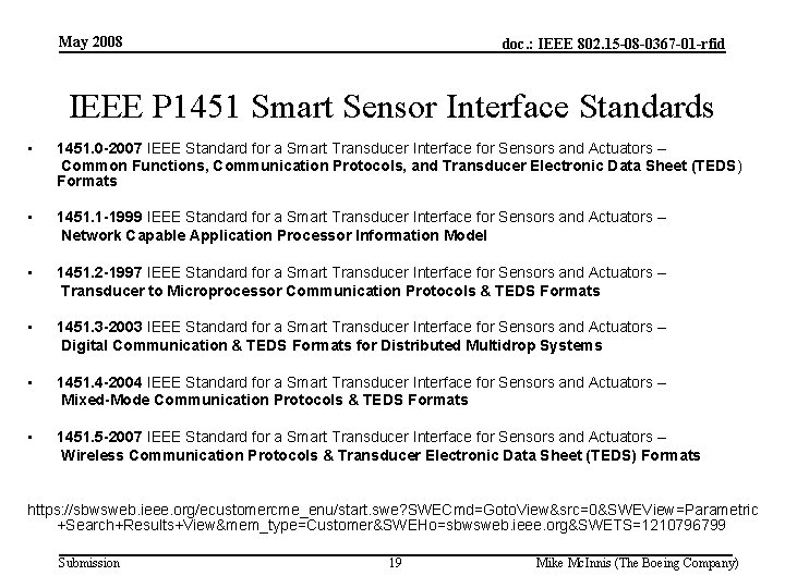 May 2008 doc. : IEEE 802. 15 -08 -0367 -01 -rfid IEEE P 1451