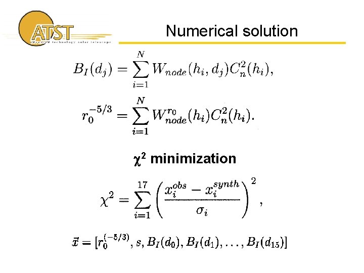 Numerical solution 2 minimization 
