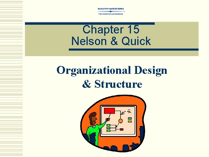 Chapter 15 Nelson & Quick Organizational Design & Structure 