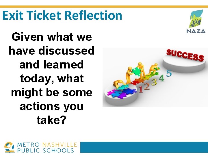 Exit Ticket Reflection Given what we have discussed and learned today, what might be