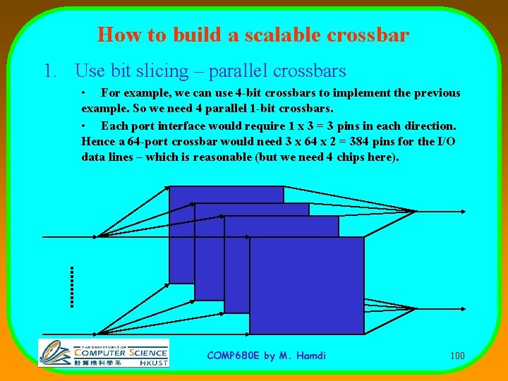 How to build a scalable crossbar 1. Use bit slicing – parallel crossbars •