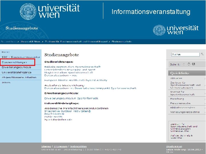 Informationsveranstaltung 