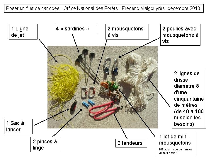 Poser un filet de canopée - Office National des Forêts - Frédéric Malgouyrès- décembre