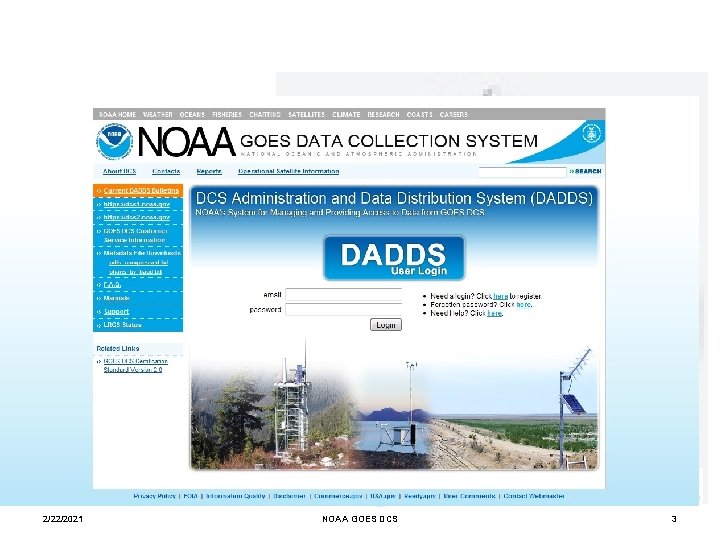 2/22/2021 NOAA GOES DCS 3 