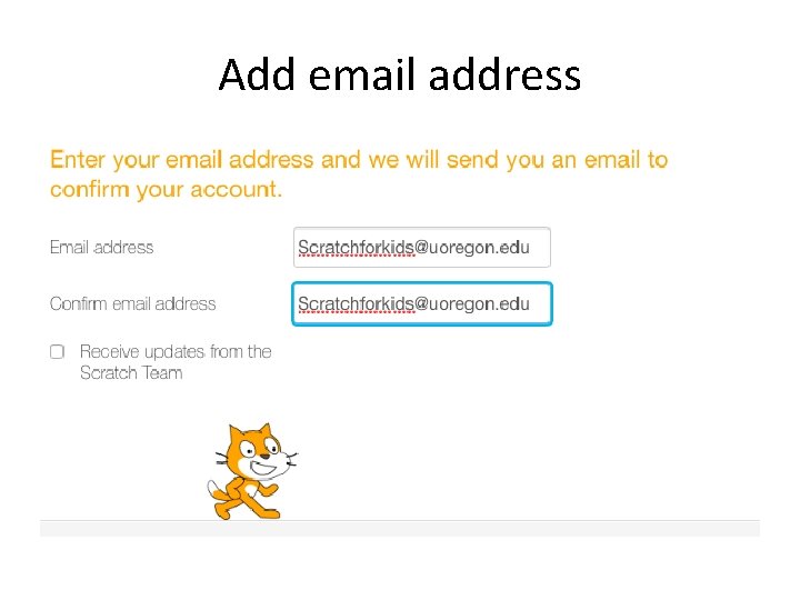 Add email address 