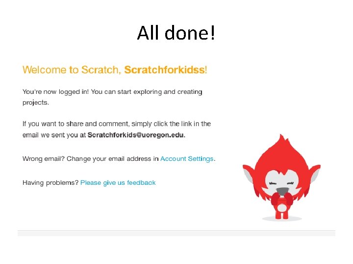 All done! 