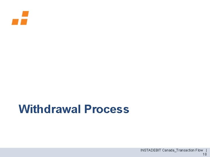 Withdrawal Process INSTADEBIT Canada_Transaction Flow | 18 