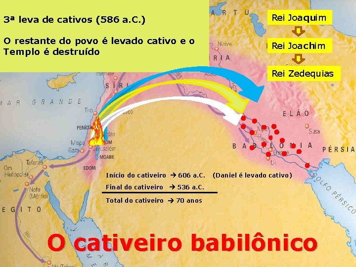 Rei Joaquim 3ª leva de cativos (606 (586 a. C. ) 1ª 2ª leva