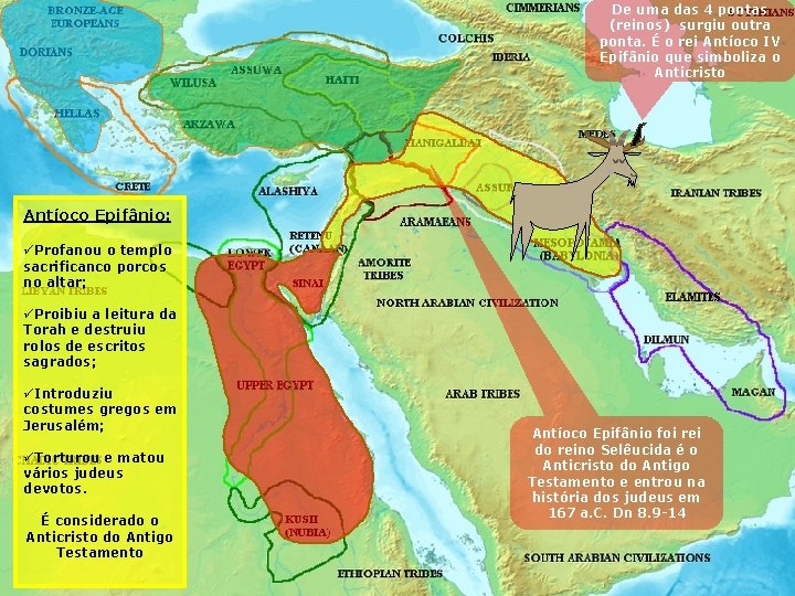 De uma das 4 pontas (reinos) surgiu outra ponta. É o rei Antíoco IV
