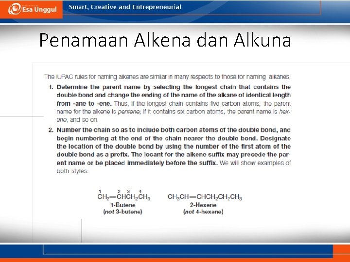 Penamaan Alkena dan Alkuna 