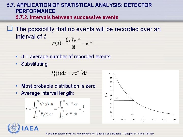 5. 7. APPLICATION OF STATISTICAL ANALYSIS: DETECTOR PERFORMANCE 5. 7. 2. Intervals between successive
