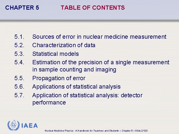 CHAPTER 5 TABLE OF CONTENTS 5. 1. 5. 2. 5. 3. 5. 4. Sources