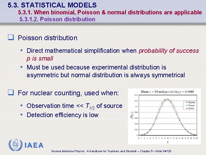 5. 3. STATISTICAL MODELS 5. 3. 1. When binomial, Poisson & normal distributions are