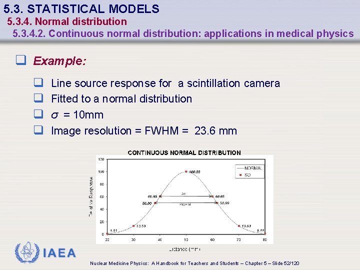 5. 3. STATISTICAL MODELS 5. 3. 4. Normal distribution 5. 3. 4. 2. Continuous