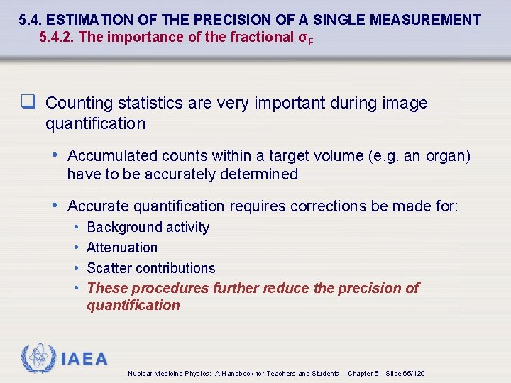 5. 4. ESTIMATION OF THE PRECISION OF A SINGLE MEASUREMENT 5. 4. 2. The