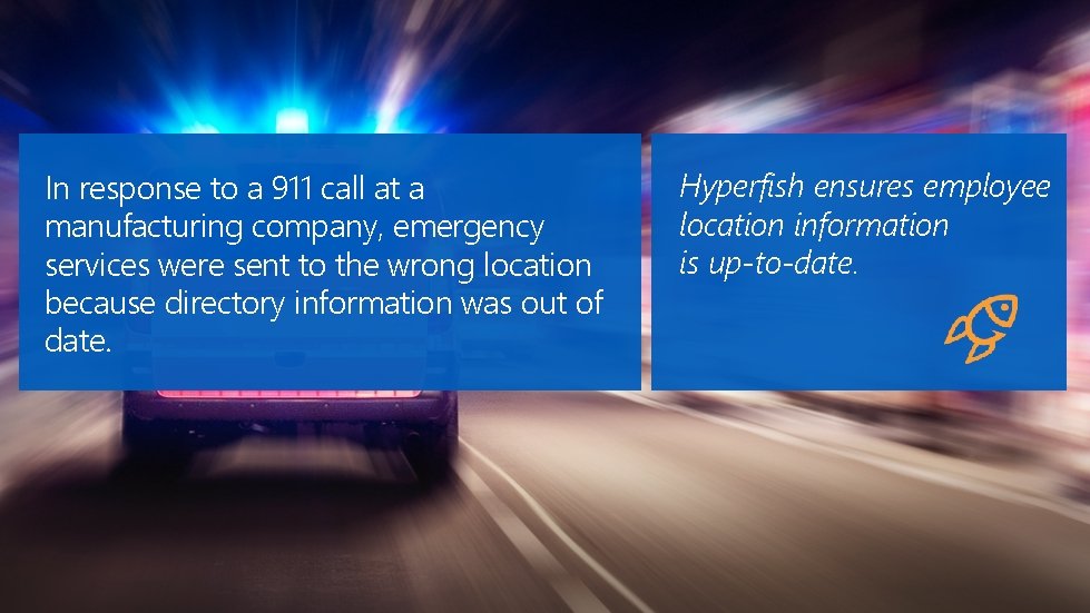 In response to a 911 call at a manufacturing company, emergency services were sent